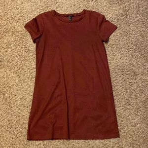 Red Suede Mini Dress